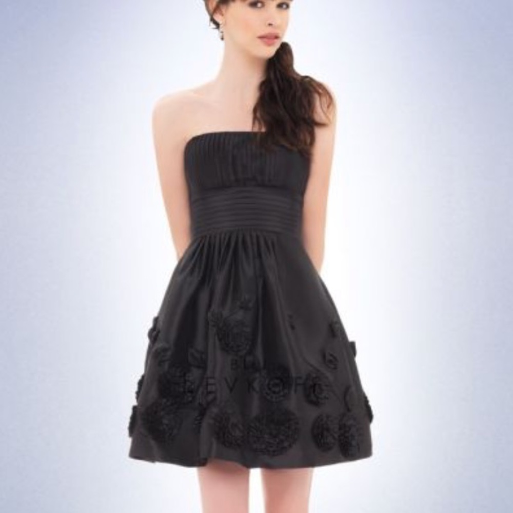 Bill Levkoff Black Strapless Dress